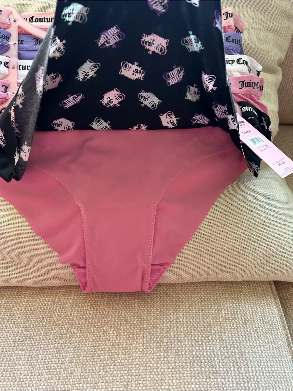 NWT JUICY COUTURE 5 pack printed underwear.